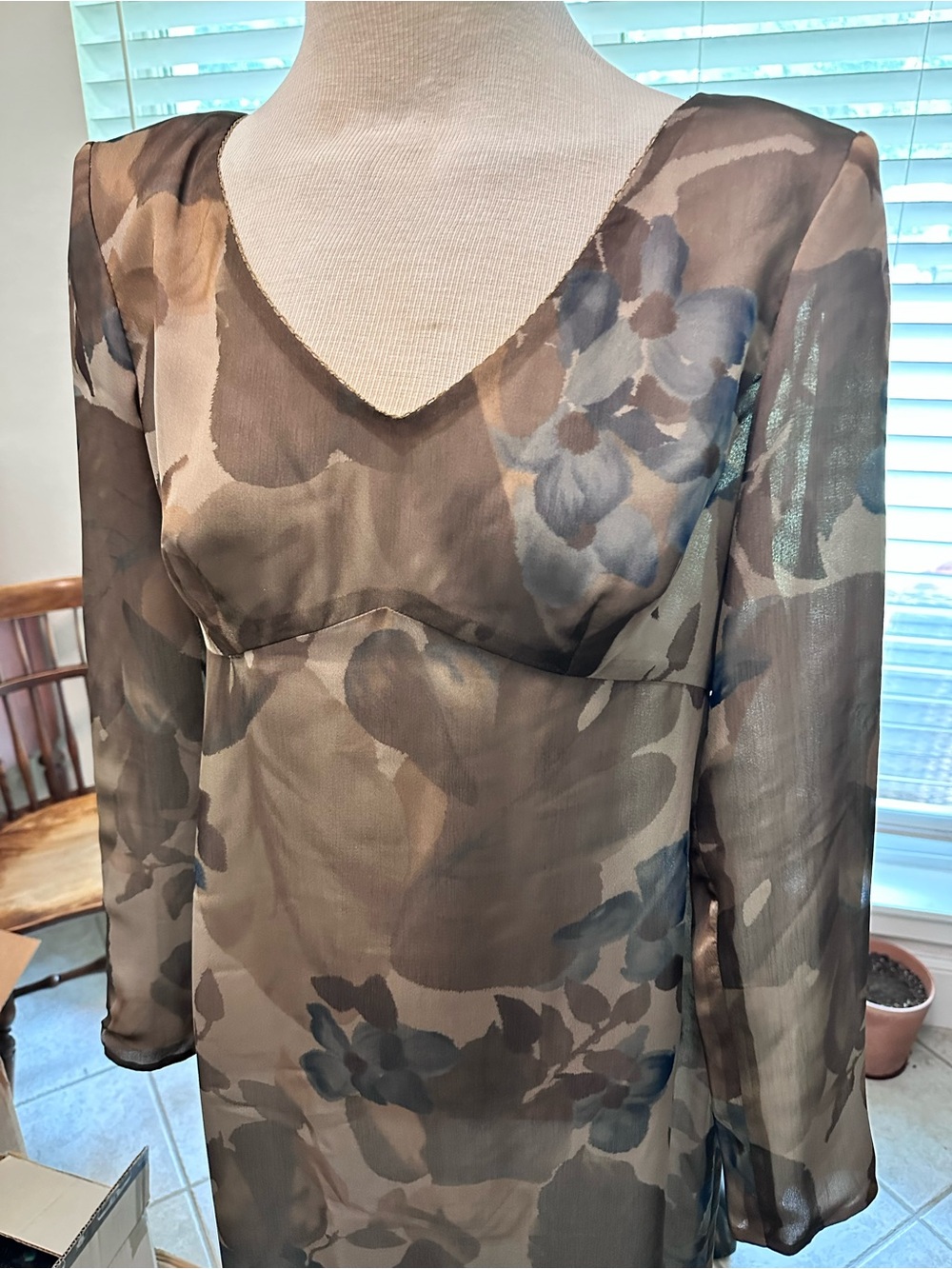 Liz Claiborne Collection Floral Sheer Dress – Size 8